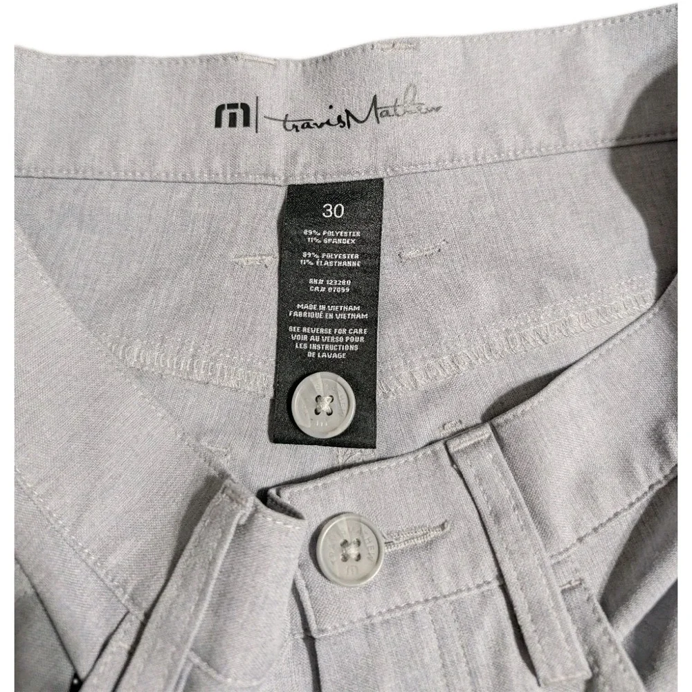 Travis Mathew Open to Close 2.0 Pants Mens 30x32 Gray Stretch Golf Casual